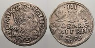 Polen 3 Gröscher 1 Sigismund III. 1587-1632. -