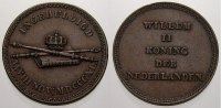 Niederlande Bronzemedaille Willem II. 1840-1849. -