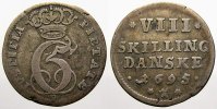 Dänemark 8 Skilling Christian V. 1670-1699. -