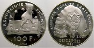 Frankreich 100 Francs (15 Ecus) Fünfte Republik seit 1958. -