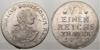 Brandenburg-Preußen 1/6 Taler Friedrich II. 1740-1786. -