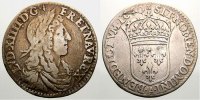 Frankreich 1/12 Ecu au buste juvenile, 1er type Ludwig XIV. 1643-1715. -