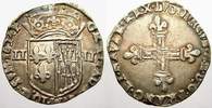 Frankreich 1/4 Ecu (Quart d'écu de Navarre) 1 Ludwig XIII. 1610-1643. -