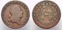 Polen Cu- Dreigroschen Stanislaus August 1764-1795. -