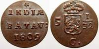 Niederlande-Niederländisch-Ostindien Cu 1/32 Gulden (1/2 Duit) Batavische Republik 1799-1806. -