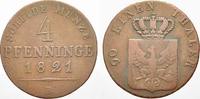 Brandenburg-Preußen Cu 4 Pfennige Friedrich Wilhelm III. 1797-1840. -