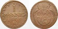 Sachsen-Albertinische Linie Cu Pfennig Friedrich August III. 1763-1806. -