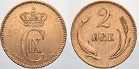 Dänemark Cu 2 Ore Christian IX. 1863-1906. -