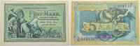 Die Deutschen Banknoten ab 1871 5 Mark Reichsbanknoten und Reichskassenscheine 1874-1914. -