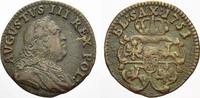 Sachsen-Albertinische Linie Kupferschilling Friedrich August II. 1733-1763, als August III. König von Polen und Großherzog von Litauen. -