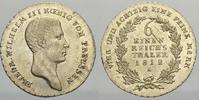 Brandenburg-Preußen 1/6 Taler Friedrich Wilhelm III. 1797-1840. -