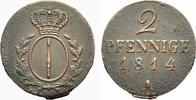 Brandenburg-Preußen Cu 2 Pfennig Friedrich Wilhelm III. 1797-1840. -