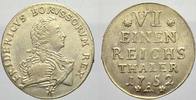 Brandenburg-Preußen 1/6 Taler Friedrich II. 1740-1786. -