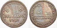 Paderborn, Bistum Cu 6 Pfennig Sedisvakanz 1761. -