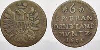 Brandenburg-Preußen 6 Pfennig Friedrich III. 1688-1701. -