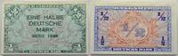 Die Deutschen Banknoten ab 1871 1/2 Deutsche Mark Bank deutscher Länder 1948-1949. -