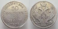 Polen 30 Kopeek/2 Zlote Nikolaus I. von Rußland 1825-1855. -