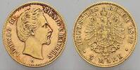Bayern 5 Mark (Gold) Ludwig II. 1864-1886. -