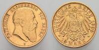 Baden 10 Mark (Gold) Friedrich I. 1856-1907. -