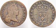 Frankreich Cu Demi sol au buste enfantin Ludwig XV. 1715-1774. -