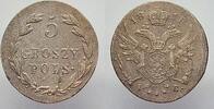 Polen 5 Groschen Alexander I. von Rußland 1815-1825. -