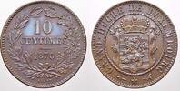 Luxemburg Cu 10 Centimes Guillaume III. 1849-1890. -