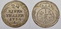 Sachsen-Albertinische Linie 1/24 Taler Friedrich August II. 1733-1763, als August III. König von Polen und Großherzog von Litauen. -
