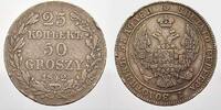 Polen 25 Kopeken / 50 Groszy Nikolaus I. von Rußland 1825-1855. -