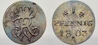 Brandenburg-Preußen 1 Pfennig Friedrich Wilhelm III. 1797-1840. -