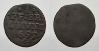 Brandenburg-Preußen Einseitiger Pfennig Friedrich III. 1688-1701. -