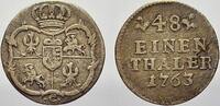 Sachsen-Albertinische Linie 1/48 Taler (Sechser) Friedrich August II. 1733-1763, als August III. König von Polen und Großherzog von Litauen. -