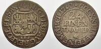 Sachsen-Albertinische Linie 1/24 Taler (Groschen) Friedrich August II. 1733-1763, als August III. König von Polen und Großherzog von Litauen. -