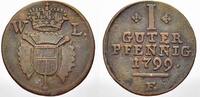Schaumburg-Hessen Cu Gute Pfennig Wilhelm IX. von Hessen-Kassel 1785-1803. -