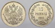 Russland 25 Penniä 1 Zar Nikolaus II. 1894-1917. -