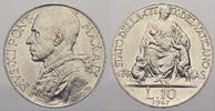Italien-Kirchenstaat 10 Lire Pius XII. 1939-1958. -