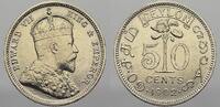 Sri Lanka 50 Cents Edward VII. 1901-1910. -