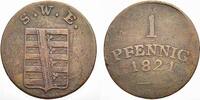 Sachsen-Weimar-Eisenach Cu 1 Pfennig Carl August 1775-1828. -