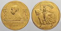 Haus Habsburg Vergoldete Bronzemedaille Franz Joseph I. 1848-1916. -