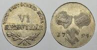 Haus Habsburg 6 Kreuzer 1794 H Franz II. (I.) 1792-1835. Vorz&uuml;glich 109.57 US$  +  28.83 US$ shipping