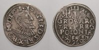Polen 3 Gröscher 1 Sigismund III. 1587-1632. -