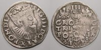 Polen 3 Gröscher 1 Sigismund III. 1587-1632. -