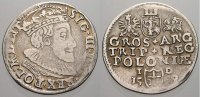 Polen 3 Gröscher 1 Sigismund III. 1587-1632. -