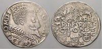 Polen 3 Gröscher 1 Sigismund III. 1587-1632. -