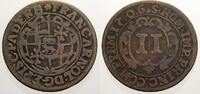 Paderborn, Bistum Cu 2 Pfennig Franz Arnold von Metternich 1704-1718. -