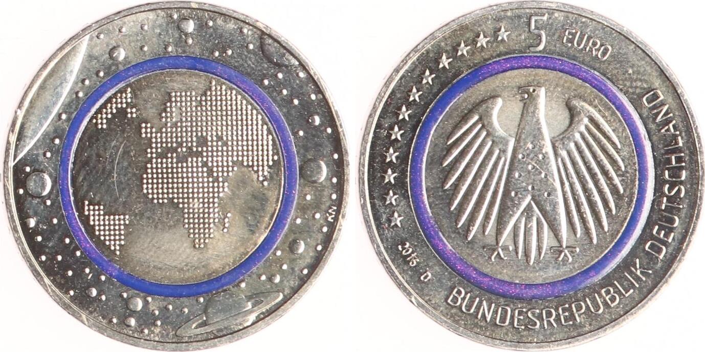 5 Euro Münze Deutschland Blauer Planet 2016 Pp Bundesrepublik Deutschland 5 Euro 2016 D Blauer Planet. UNC | MA-Shops
