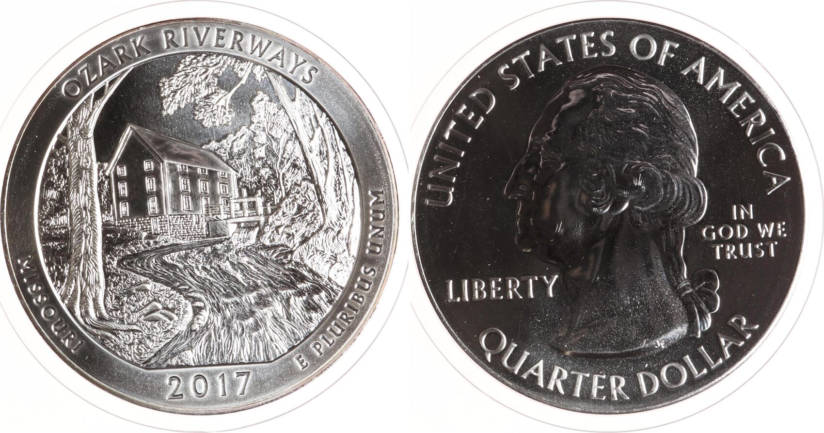 USA Quarter Dollar 2017 5 Unzen Silber - Missouri - Ozark Riverways. BU ...