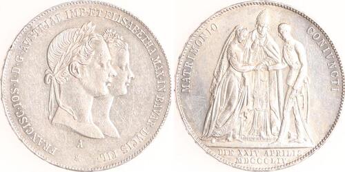 Österreich Gulden 1854 Franz Joseph I. 1848-1916. EF