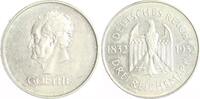 Weimarer Republik 3 Reichsmark Goethe. -