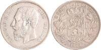 Belgien 5 Francs Leopold II. 1865-1909. -