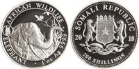 Somalia 100 Shillings African Wildlife - Elephant. -